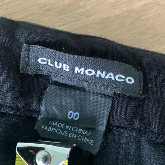 CLUB MONACO PENCIL SKIRT WITH FAUX LEATHER WAIST DETAILS - SIZE 00 - Picture 3 of 5